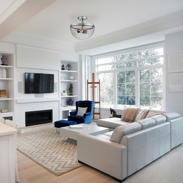 Belsize 2-Light Semi-Flush Mount Ceiling Light, Brushed Steel, Clear Glass Shade