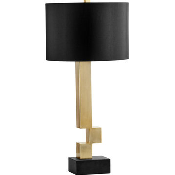 Rendezvous Table Lamp Black, Frosted