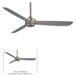 Minka Aire - Minka Aire F727-BN/SL Rudolph 52" Ceiling Fan -Brushed Nickel with Silver Blades - Bulb Included: No