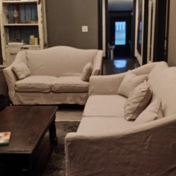 Grey Linen Slipcovers