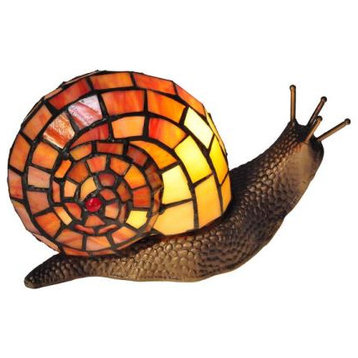 Dale Tiffany TA15173 Snail, 1 Light Accent Lamp, Bronze/Dark Brown