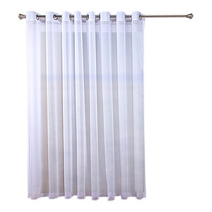 Tergaline Double Wide Grommet Curtain Panel With Weighted Hem