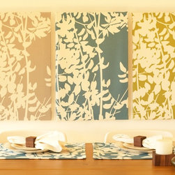 Amenity Fern Wall Prints - Cream and Peacock - Artwork