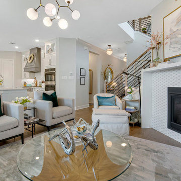 Coordinated Fireplace & Kitchen Backsplash | Lake Highlands