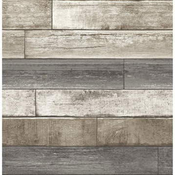 2701-22345 Weathered Plank Grey Wood Texture Wallpaper Non Woven Modern Style