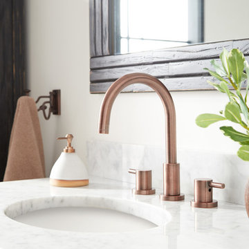 Rotunda Widespread Faucet - Lever Handles - Overflow - Oil Rubbed Bronze