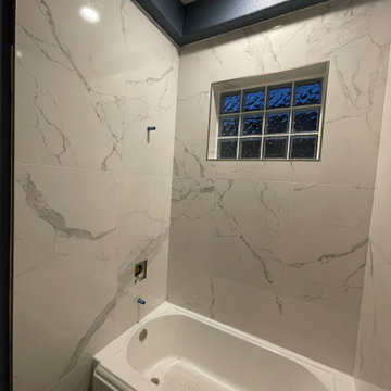 BATHROOM - 24 x 48 Statuary Porcelain Tub / Shower Wall Tile with Window