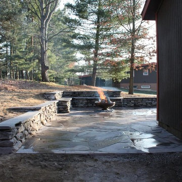 Natural Stone Wall and Fire Pit, Ypsilanti, MI
