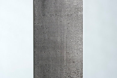 FLAT PACK - Thermosculptural radiator - Brushed Aluminum & Gray