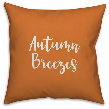 Autumn Breezes in Orange 18x18 Throw Pillow Cover