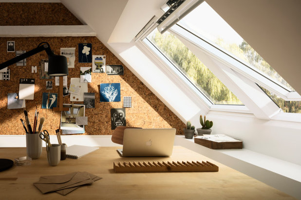 Moderne Bureau à domicile by VELUX France Officiel
