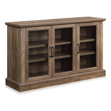 55" Farmhouse Sideboard Cabinet, Rustic Oak