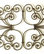 Open Scroll Oval Iron Wall Grille, 42" Swirl Art Plaque Outdoor