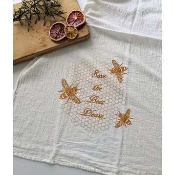 Save the Bees Please Tea Towel