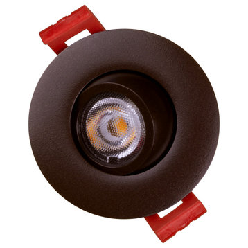 2" LED Gimbal Recessed Downlight, Oil-Rubbed Bronze, 5000k