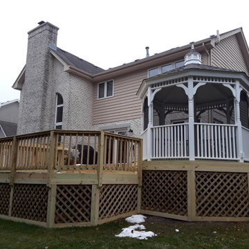 Pressure Treated Pine Deck with Lattice Skirting in Darien, IL