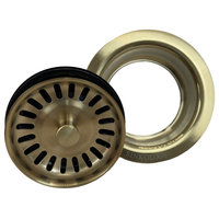 SinkSense Satin Gold 3.5" Disposal Flange Drain with Stopper