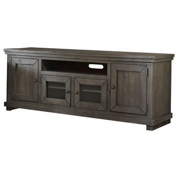 Willow Entertainment 74" Console, Distressed Dark Gray