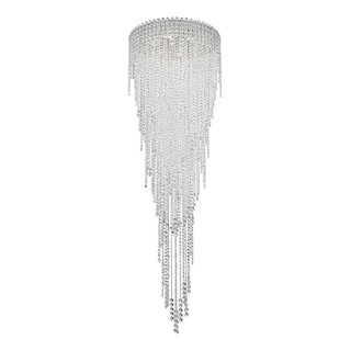 Chantant 6 Light 120V Flush Mount in Polished Stainless Steel with Clear Optic Crystal main image 0