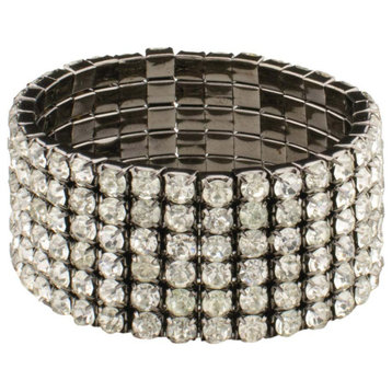 Sparkles Home Rhinestone Elastic Napkin Ring (Set of 4) - Charcoal