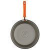 Hard-Anodized Ii Nonstick 12-1 and 2" Skillet, Gray With Orange Handle