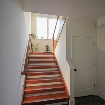 Project #78 | Modern Wood Staircase with Glass Panels