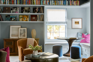 Inspiration for a contemporary living room remodel in New York