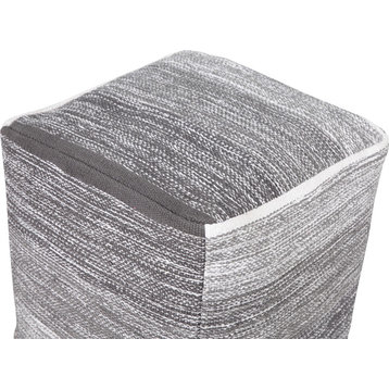 Grayscale Cube Pouf