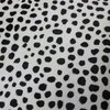 Cheetah Black on White Stenciled Brazilian Cowhide