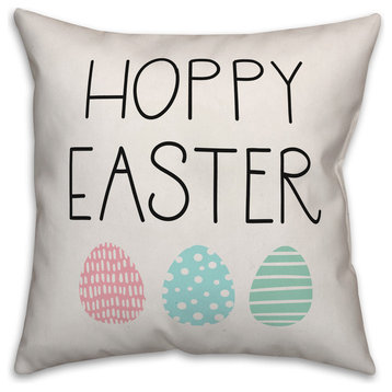Hoppy Easter Eggs 20x20 Throw Pillow