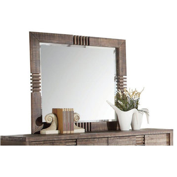 HomeRoots Reclaimed Oak Finish Rectangular Mirror