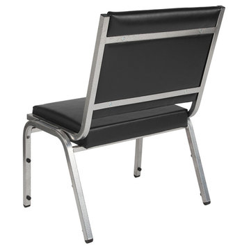 1500 lb. Rated Black Antimicrobial Vinyl Bariatric Medical Reception Chair
