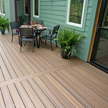 Modern Backyard Deck in the Woods
