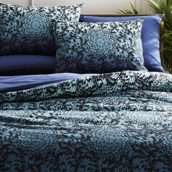 butterfly wheel teal bedding | CB2 - Bedding