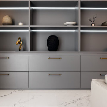 Dust Grey Large Alcove Cabinets