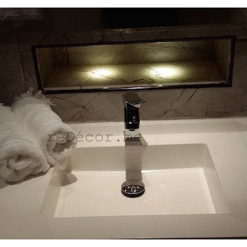 Bathroom remodelling, organised storage