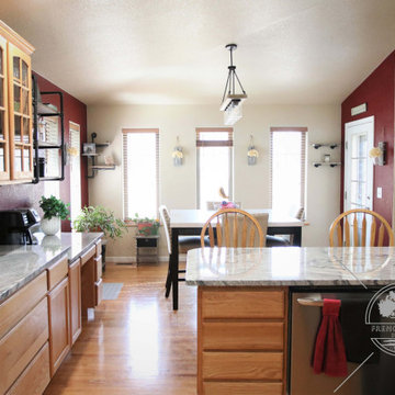 Full Kitchen Remodel with Oak Cabinets and Granite Counterops