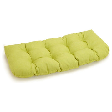 42"x19" U-Shaped Solid Tufted Settee/Bench Cushion, Lime