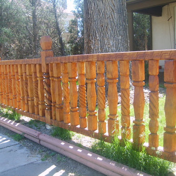 Decorative Wooden Southwestern Style Fence