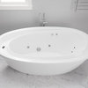 Leni 5.9 ft. Jetted Whirlpool Tub With Reversible Drain, White