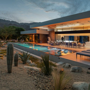 Bighorn Palm Desert modern design luxury home resort style backyard pool