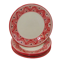 Le Souk Ceramique - Stoneware Side Plates, Set of 4, Nejma Design - Salad And Dessert Plates