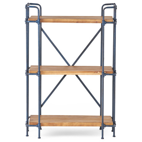 Brooklyn Industrial 3 Shelf Firwood Bookcase