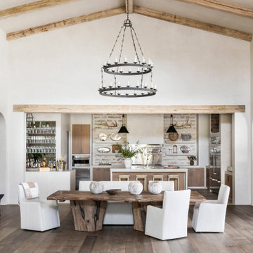 Bleached Rough Sawn Barn Beams + European White Oak Flooring