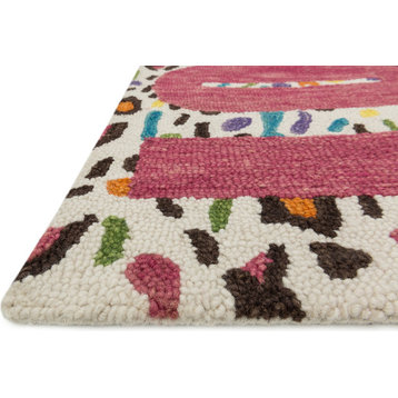 Loloi Rugs Skylar Collection Cheetah and Pink, 2'3"x3'9"