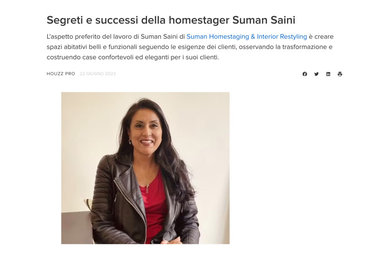 ARTICOLO: Segreti e successi della homestager Suman Saini