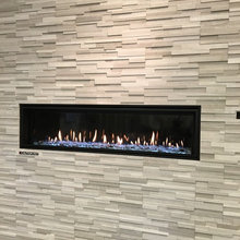 Living room fireplace wall
