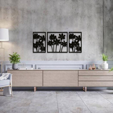 Flower design wall art