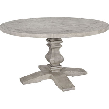 The Harvest Dining Table, 54", Sierra Gray, Round