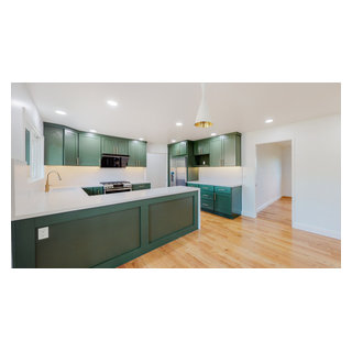 Open Concept Green Kitchen Remodel - Eclectic - Kitchen - San Francisco ...